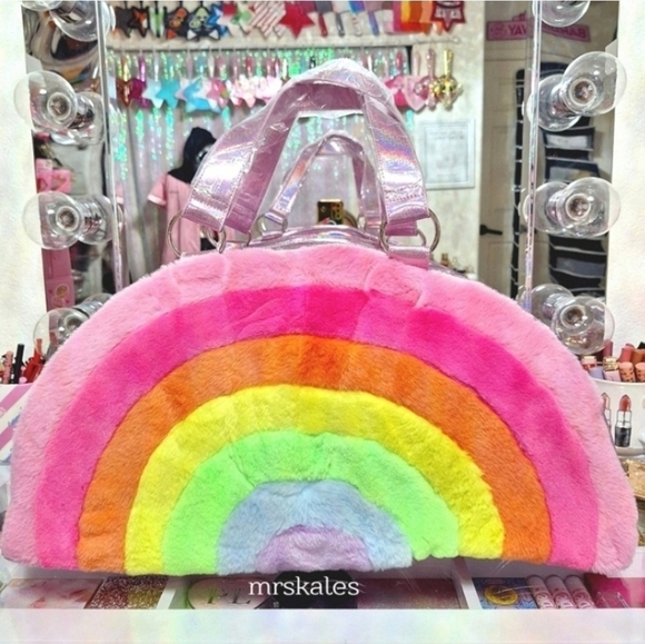 Rainbow Iridescent Weekender Travel Tote Shoulder Bag - Picture 10 of 10